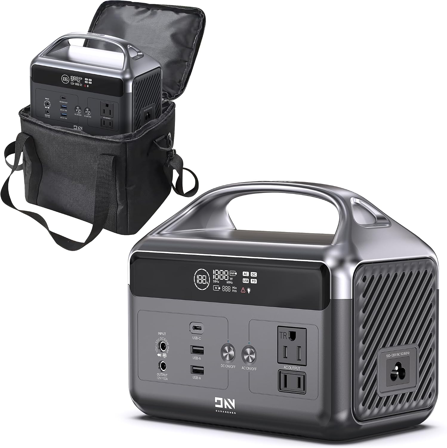 Solar Emergency Charger - Portable Power Station 192Wh LiFePO4 Battery
