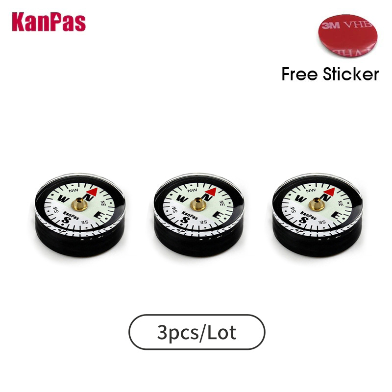 Compass Lensatic - KANPAS 3pcs Mini Button Compass, Waterproof