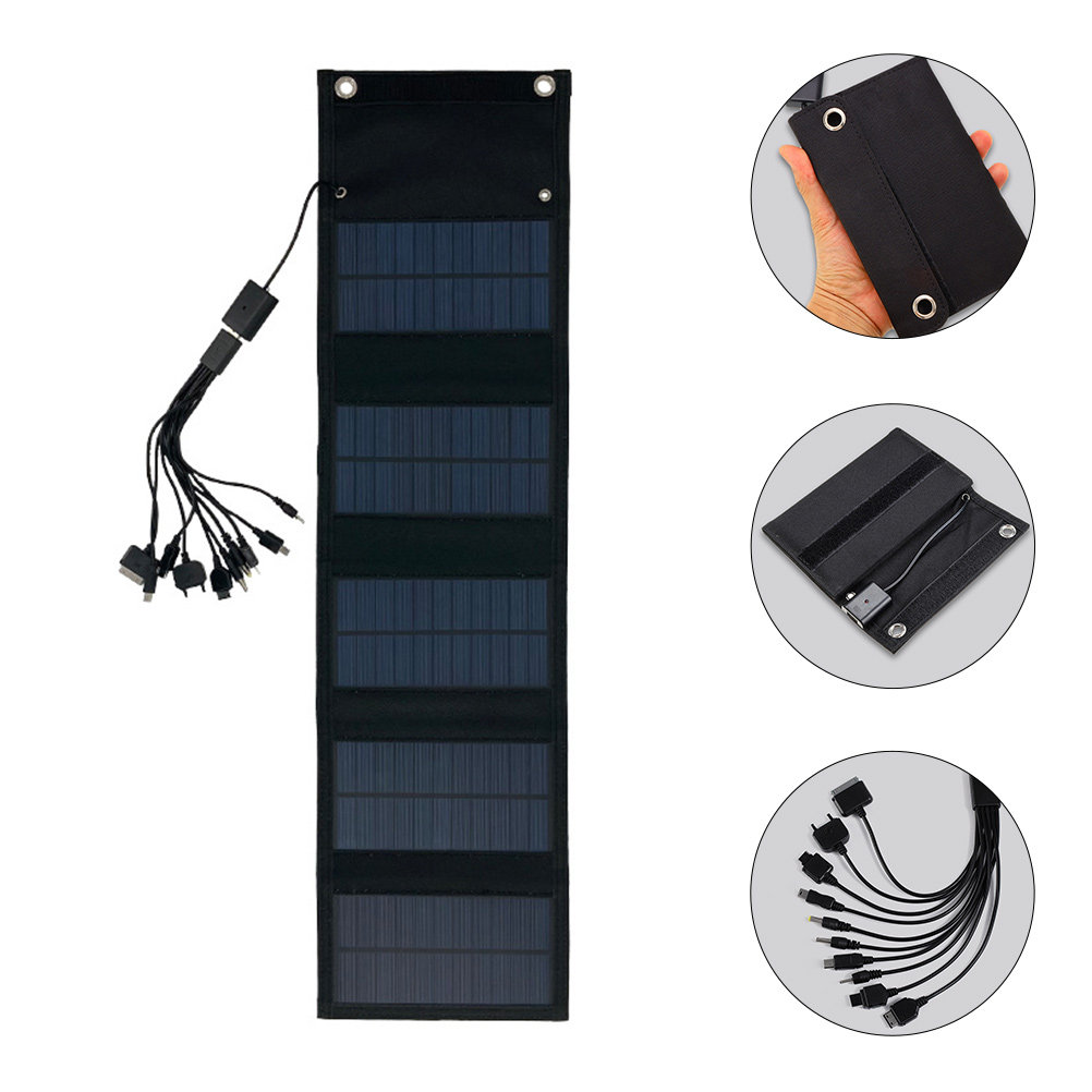 Solar Emergency Charger - 1Set 15W 6V Portable Solar Charger