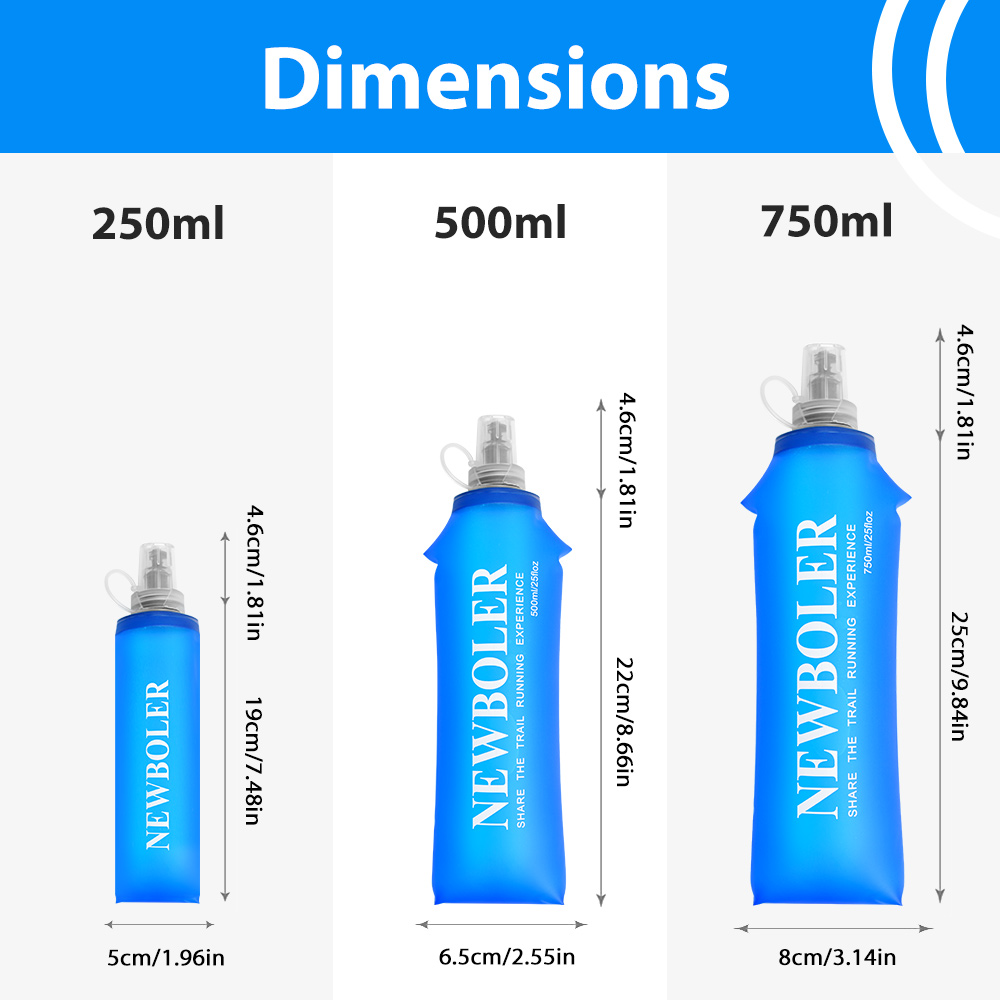 250/500/750ML Water Bottle TPU - Water Bag Collapsible avis et prix