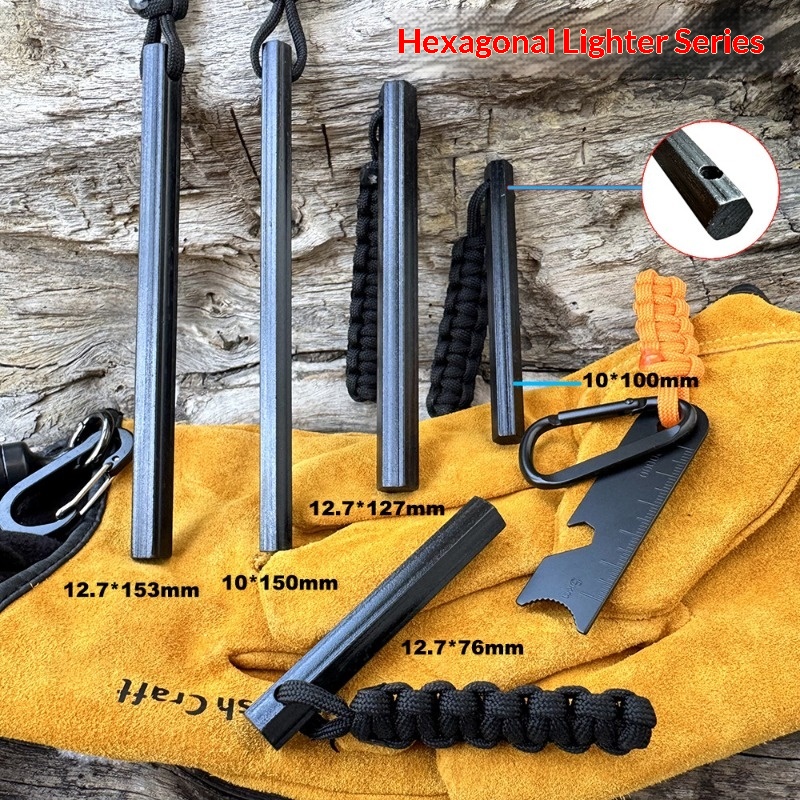 Hand Woven Rope Hexagonal Flin - Fire Starting Kit avis et prix