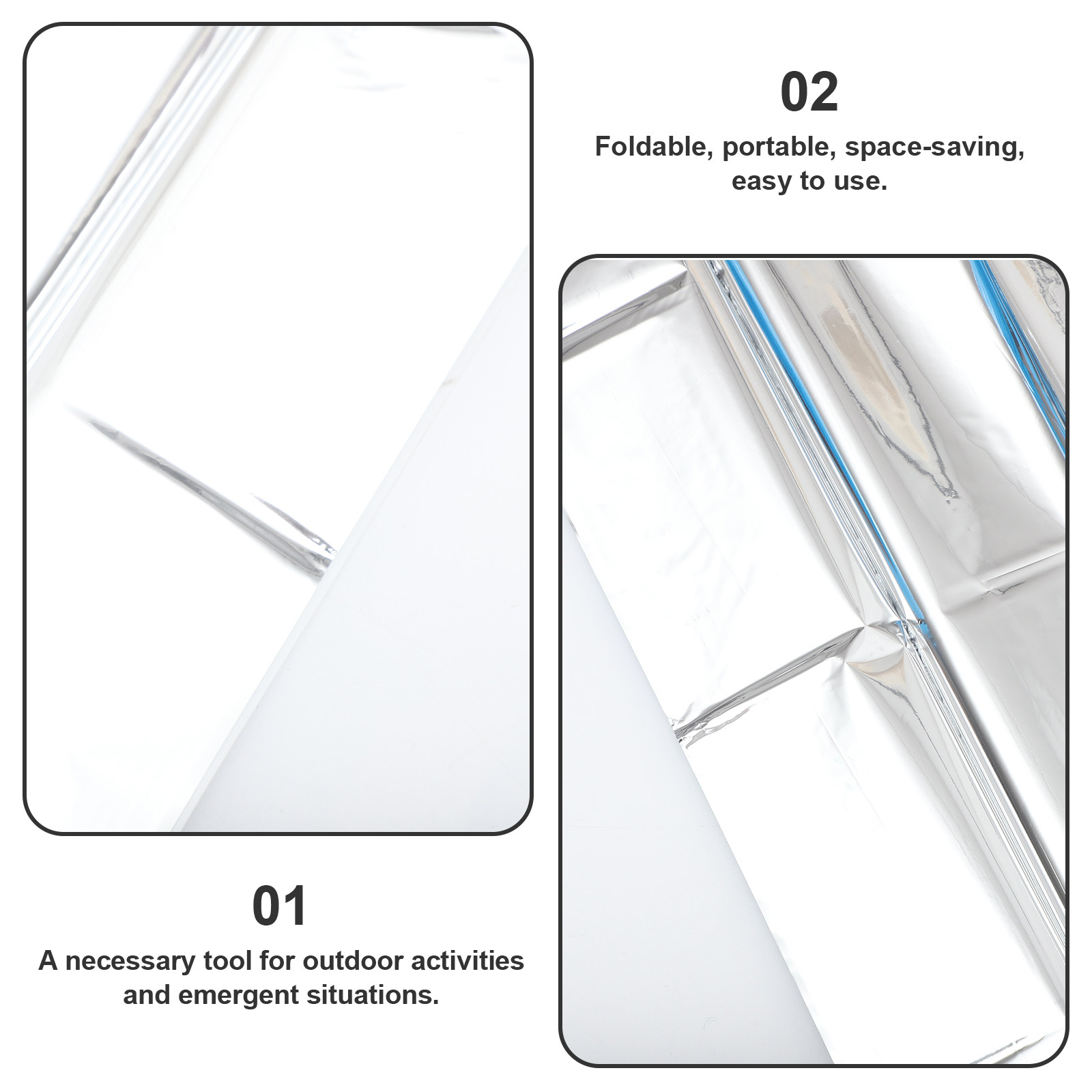 2Pcs Emergency Survival Warm B - Survival Blanket Reflective avis et prix