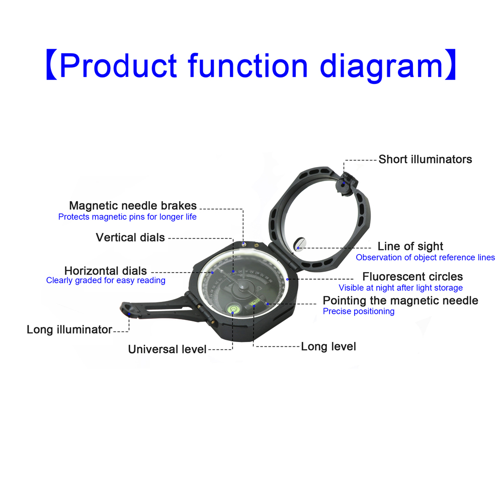 New Multifunctional Compass Hi - Compass Lensatic avis et prix