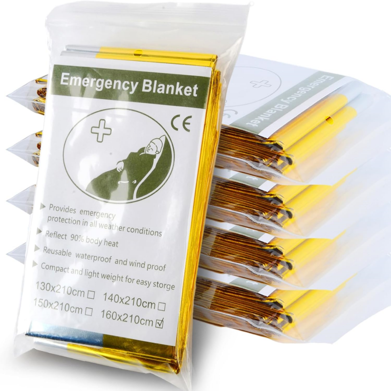 5PCS Dual Color Silver Gold My - Survival Blanket Reflective avis et prix
