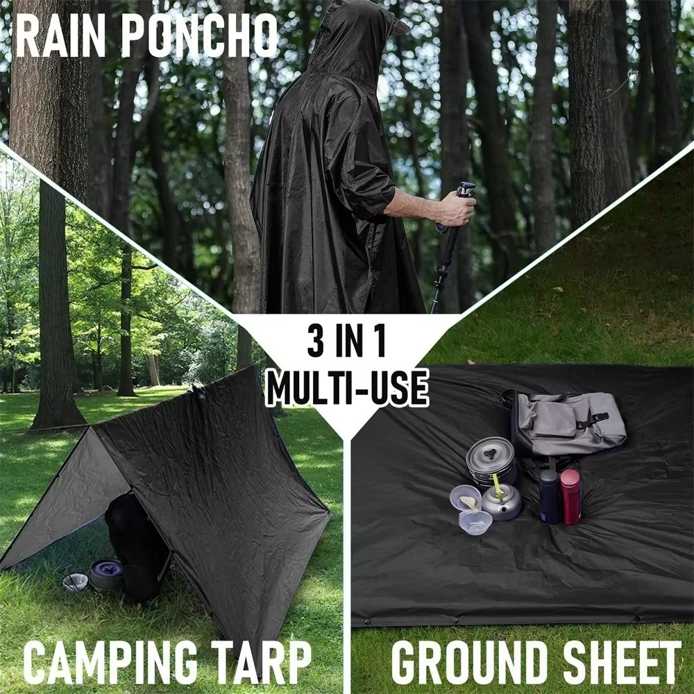 New 3 in 1 Outdoor Raincoat Ho - Emergency Poncho Rain avis et prix