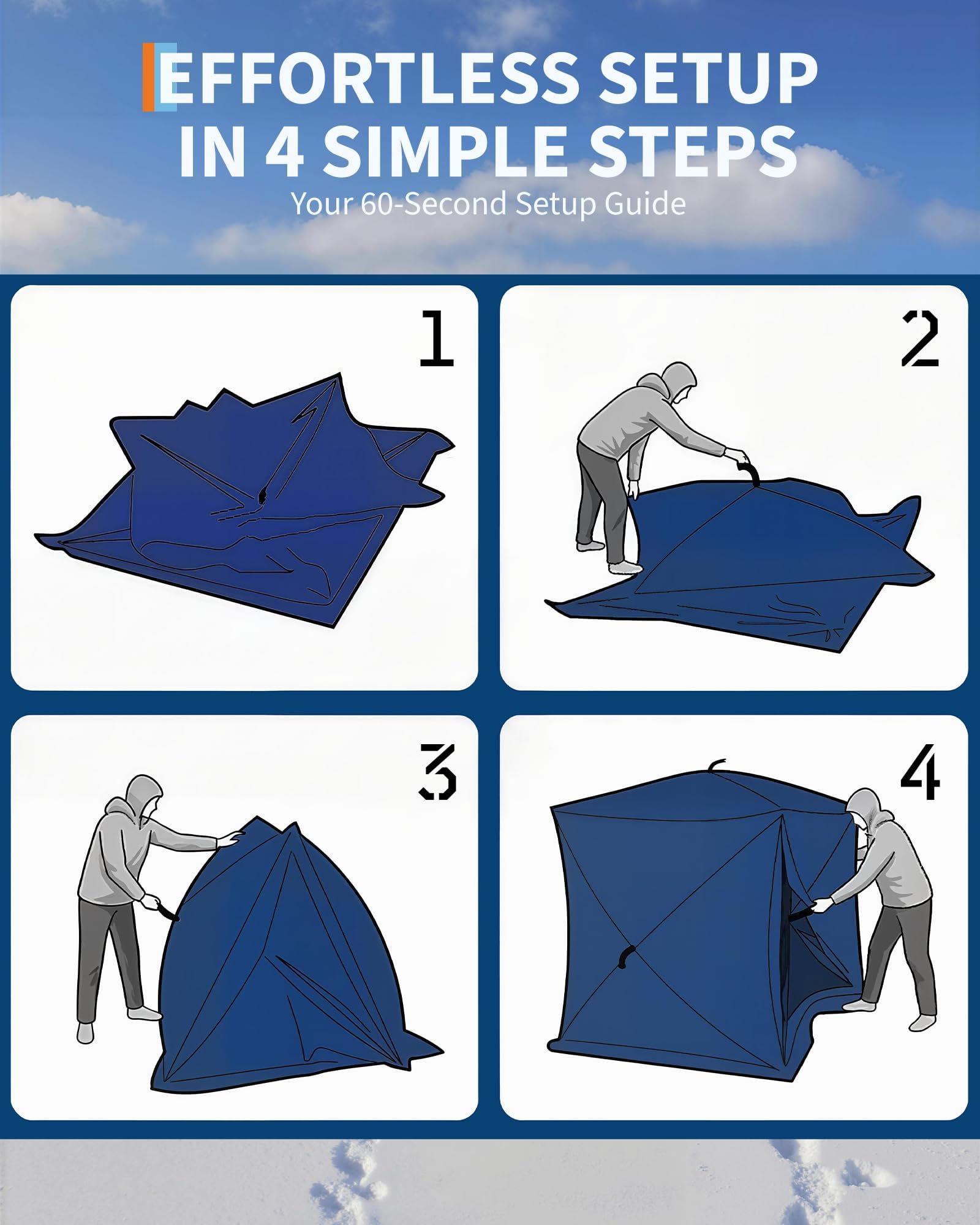 Pop-Up Ice Fishing Tent Hub-St - Emergency Mylar Tent avis et prix
