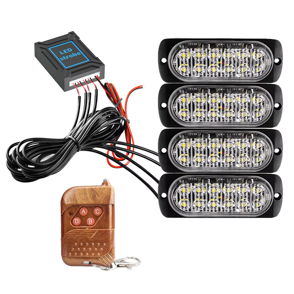 4x12 LED Remote Control Car St - Sos Light Strobe avis et prix