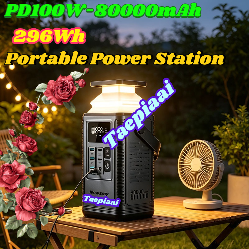 PD100W 80000mAh Portable Power - Solar Emergency Charger avis et prix