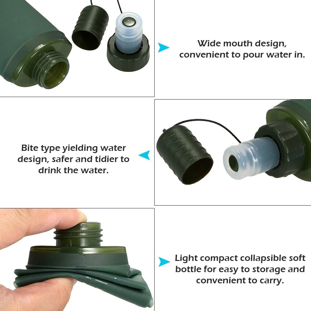 250ml 500ml Foldable Water Bag - Water Bag Collapsible avis et prix
