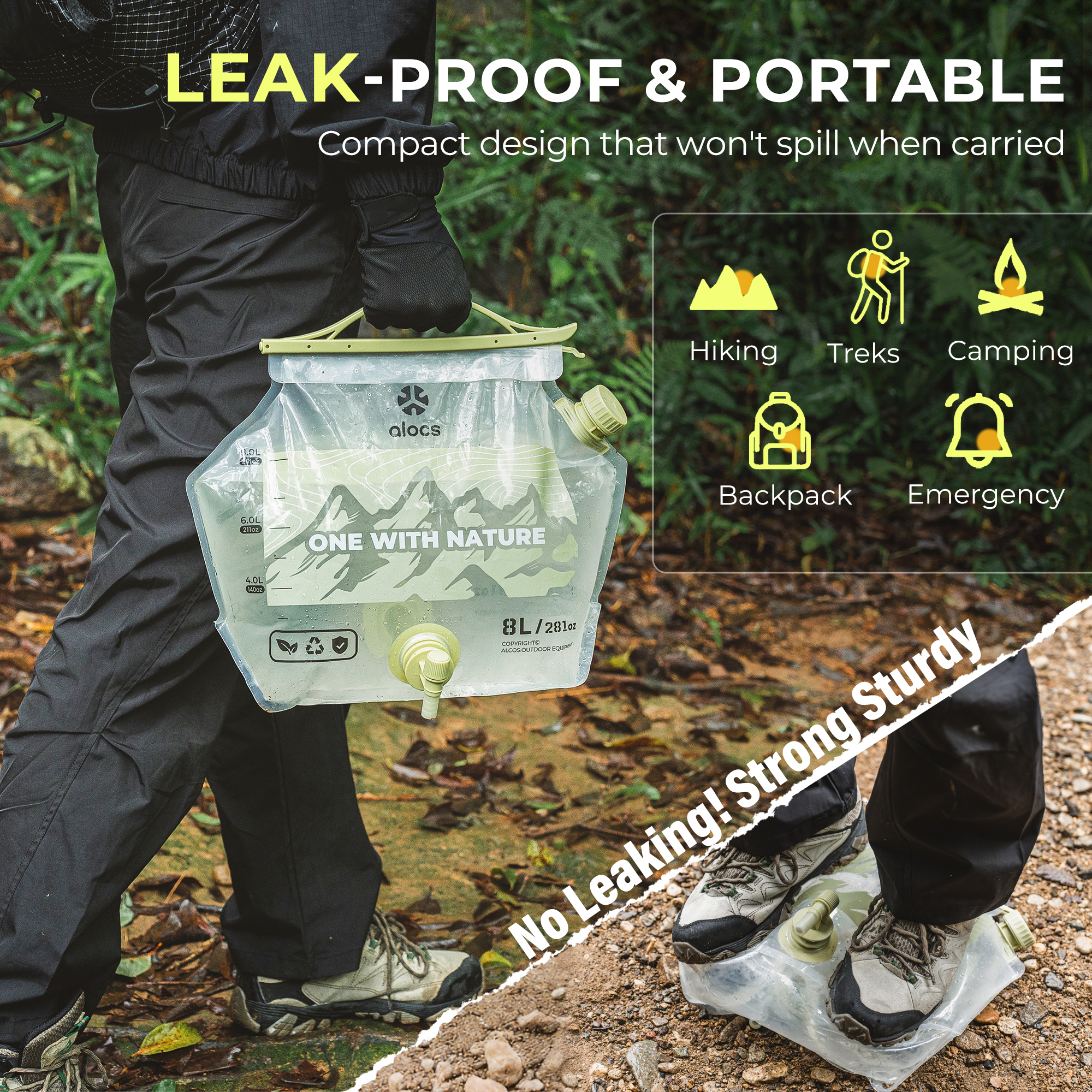 8L ALOCS Camping Water Bladder - Water Bag Collapsible avis et prix