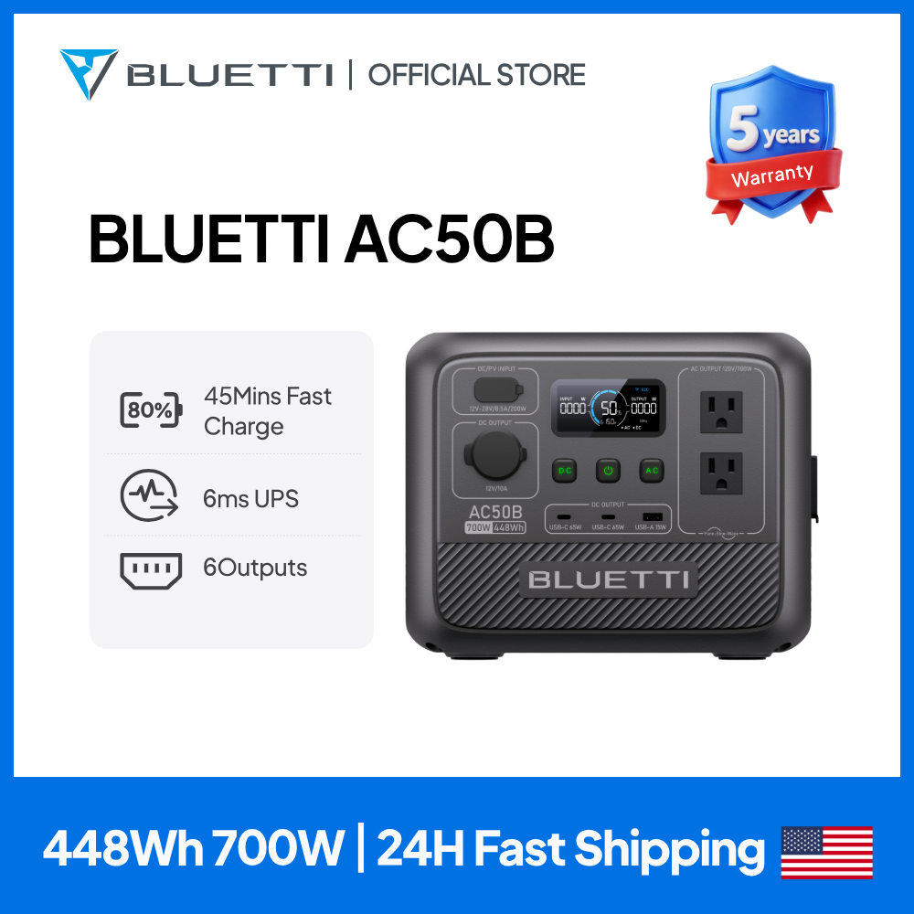 BLUETTI AC50B Portable Power S - Solar Emergency Charger avis et prix