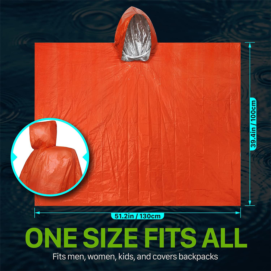 ZHUOHUA 5 Pack Emergency Survi - Emergency Poncho Rain avis et prix