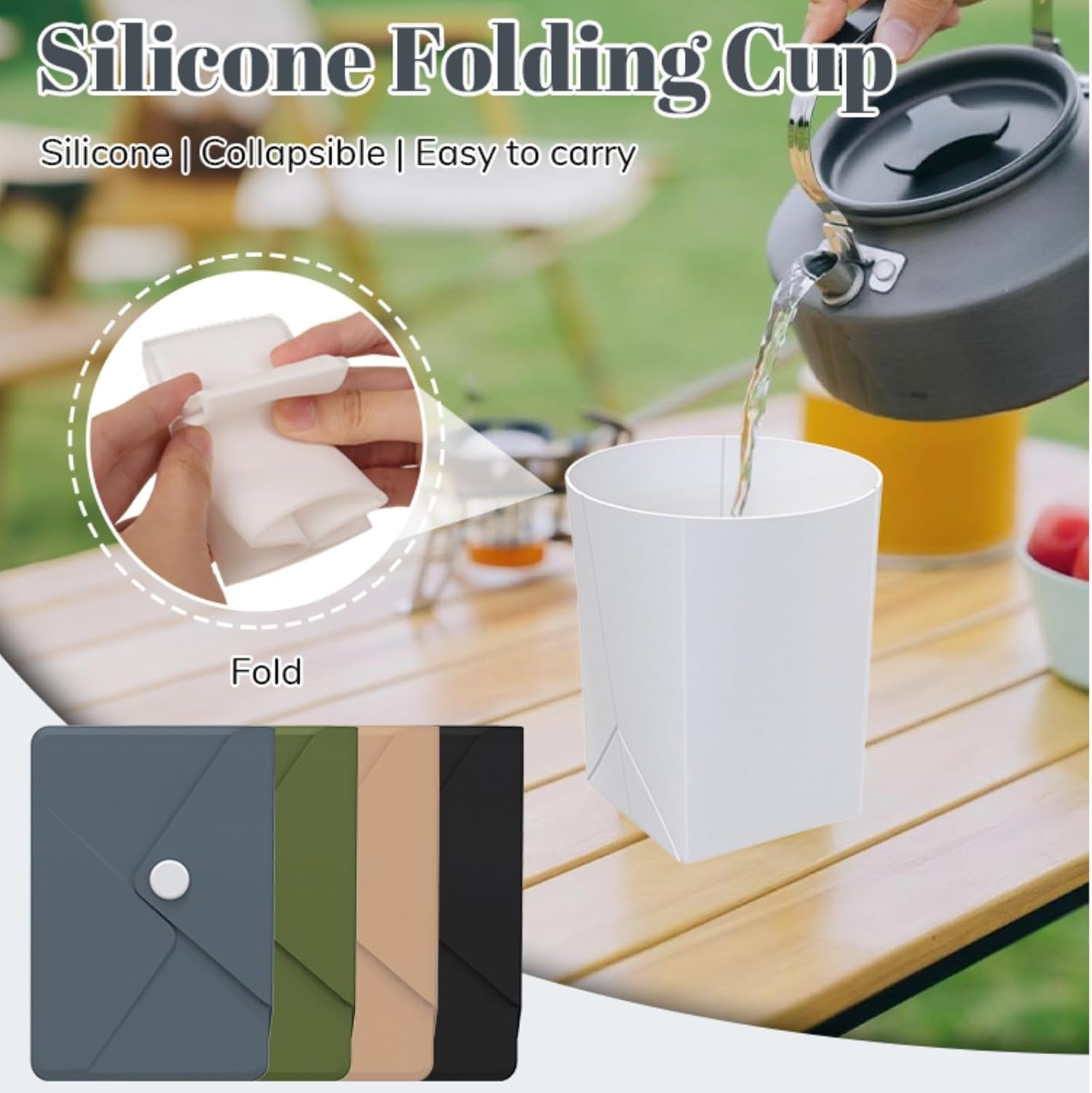 Silicone Collapsible Travel Cu - Water Bag Collapsible avis et prix