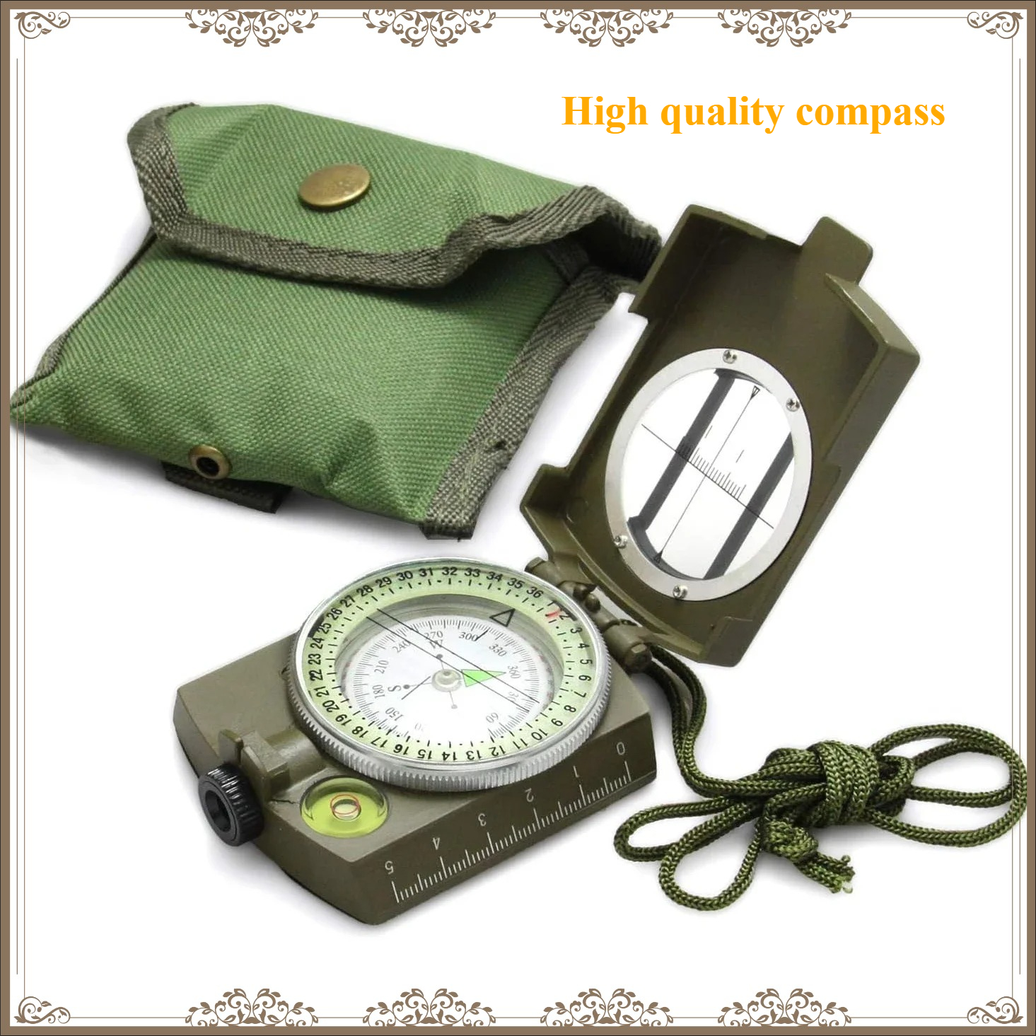 Waterproof Shockproof Tactical - Compass Lensatic avis et prix